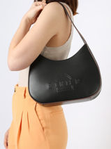 Sac Port paule Fulgurant Cuir Etrier Noir fulgurant EFUL011M-vue-porte