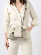 Cross Body Tas Caviar Leder Milano Beige caviar CA21101-vue-porte