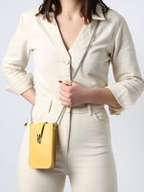 Etui Tlphone Mirage Cuir Milano Jaune mirage MI211001-vue-porte