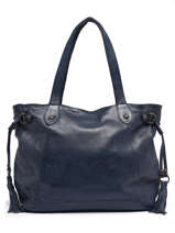 Sac Port� �paule A4 Cow Cuir Basilic pepper Bleu cow 155N