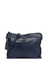 Cross Body Tas Cow Leder Basilic pepper Blauw cow BCOW38