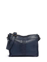 Cross Body Tas Cow Leder Basilic pepper Blauw cow BCOW58