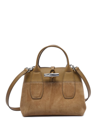 Longchamp Roseau soft Sac port main Marron