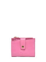 Porte-monnaie Pop Cuir Basilic pepper Rose pop BPOC94