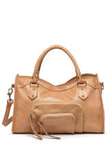 Sac  Main Pop Cuir Basilic pepper Marron pop BPOC22