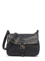 Sac Bandoulire Stone Cuir Basilic pepper Noir stone BSTN18