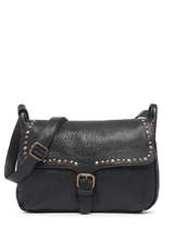 Sac Bandoulire Stone Cuir Basilic pepper Noir stone BSTN15
