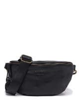 Sac Banane Cow Cuir Basilic pepper Noir cow BCOW55