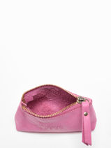 Portemonnee Pop Leder Basilic pepper Roze pop BPOC93-vue-porte