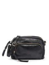 Sac Bandoulire Pop Cuir Basilic pepper Noir pop BPOC46