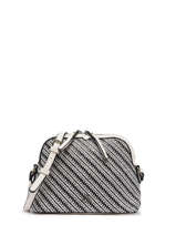 Sac Bandoulire Tresse Paille Lulu castagnette Noir tresse THYPHON