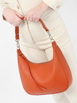 Sac Port paule Soft David jones Orange soft 2-vue-porte