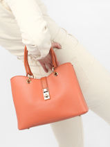 Schoudertas Lock David jones Oranje lock 2-vue-porte