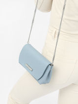 Longchamp Roseau Sac port travers Bleu-vue-porte