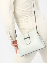 Sac Bandoulire Caviar Cuir Milano Blanc caviar CA19112-vue-porte