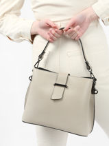 Sac Port paule Caviar Cuir Milano Beige caviar CA19113-vue-porte