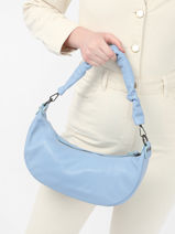 Sac Port paule Caviar Cuir Milano Bleu caviar CA22118-vue-porte