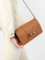 Sac Bandoulire Mirage Cuir Milano Marron mirage MI22113A-vue-porte