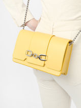 Sac Bandoulire Mirage Cuir Milano Jaune mirage MI22113A-vue-porte