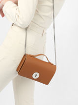 Sac Bandoulire Mirage Cuir Milano Marron mirage MI22114A-vue-porte