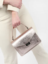 Sac Bandoulire Nine Cuir Milano Rose nine NI21061N-vue-porte