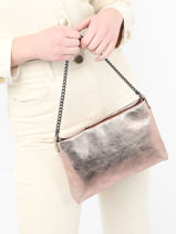 Sac Bandoulire Nine Cuir Milano Rose nine NI22041N-vue-porte