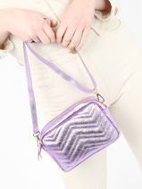 Sac Bandoulire Nine Cuir Milano Rose nine NI19111N-vue-porte