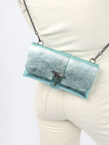 Sac Bandoulire Nine Cuir Milano Bleu nine NI22111N-vue-porte
