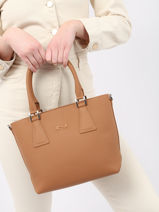 Sac  Main Courtney Cuir Nathan baume Marron event 4-vue-porte