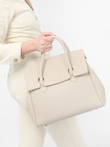 Sac  Main Clara Cuir Nathan baume Beige nathan 2-vue-porte