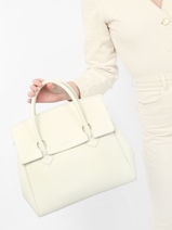 Sac  Main Clara Cuir Nathan baume Beige nathan 2-vue-porte
