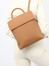 Sac  Dos Cassandra Cuir Nathan baume Marron nathan 22-vue-porte