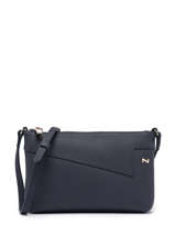 Sac Bandoulire Malaga Cuir Nathan baume Bleu nathan 57