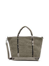 Cross Body Tas Baby Cabas Linnen Vanessa bruno Groen cabas lin 31V40410