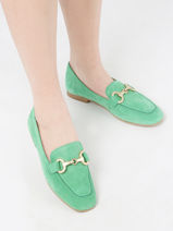 Mocassins En Cuir Tamaris Vert women 20-vue-porte