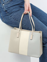 Schoudertas Trapeze David jones Zilver trapeze 2-vue-porte