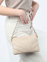 Sac Bandouliere Soft Matelass Cuir Lancaster Beige soft matelasse 23-vue-porte