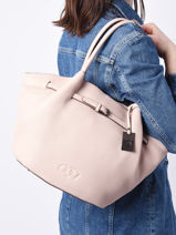 Schoudertas Ecuyer Leder Etrier Roze ecuyer EECU15-vue-porte