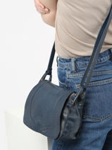 Cross Body Tas Cow Leder Basilic pepper Blauw cow BCOW18-vue-porte