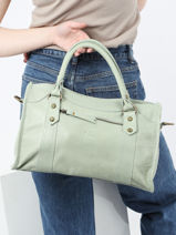 Handtas Cow Leder Basilic pepper Groen cow BCOW22-vue-porte