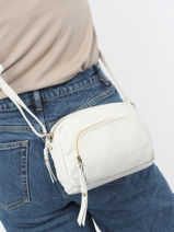 Cross Body Tas Pop Leder Basilic pepper Grijs pop BPOC46-vue-porte