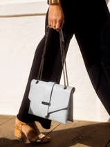 Cross Body Tas Leder Jana Bloc Leder Etrier Beige jana bloc EJBC002M