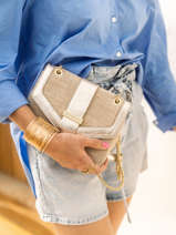 Cross Body Tas S Jana Linnen Etrier Beige jana lin EJLI002S