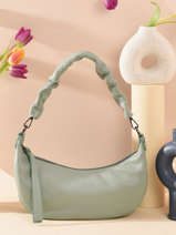 Sac Port paule Caviar Cuir Milano Vert caviar CA22118