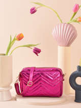 Cross Body Tas Nine Leder Milano Roze nine NI1911LN