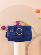 Cross Body Tas Velvet Sude Milano Blauw velvet VE22061