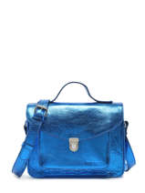 Cross Body Tas Mlle George Ultraviolet Leder Paul marius Blauw ultraviolet UV