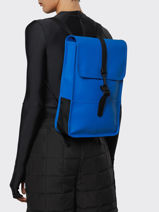 Sac  Dos 1 Compartiment + Pc 13" Rains Bleu boston 12800-vue-porte