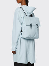 Sac  Dos 1 Compartiment Rains Bleu boston 13570-vue-porte
