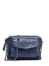 Cross Body Tas Naina Leder Pieces Blauw naina 17087872